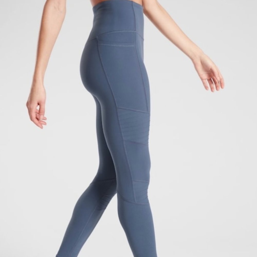 Athleta Inclination Moto Tight - Iron Blue